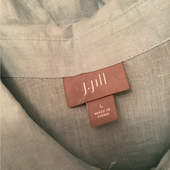 J.Jill pale Blue Linen Top - Picture 4 of 4